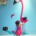 kids Growth Charts Wall Decal wall sticker Flamingoes decal n Fishes Animal Wall decals- 042