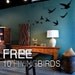 EXTRA FREE 10 BIRDS- Wall Decal Wall Stickers Winter Tree wall decals