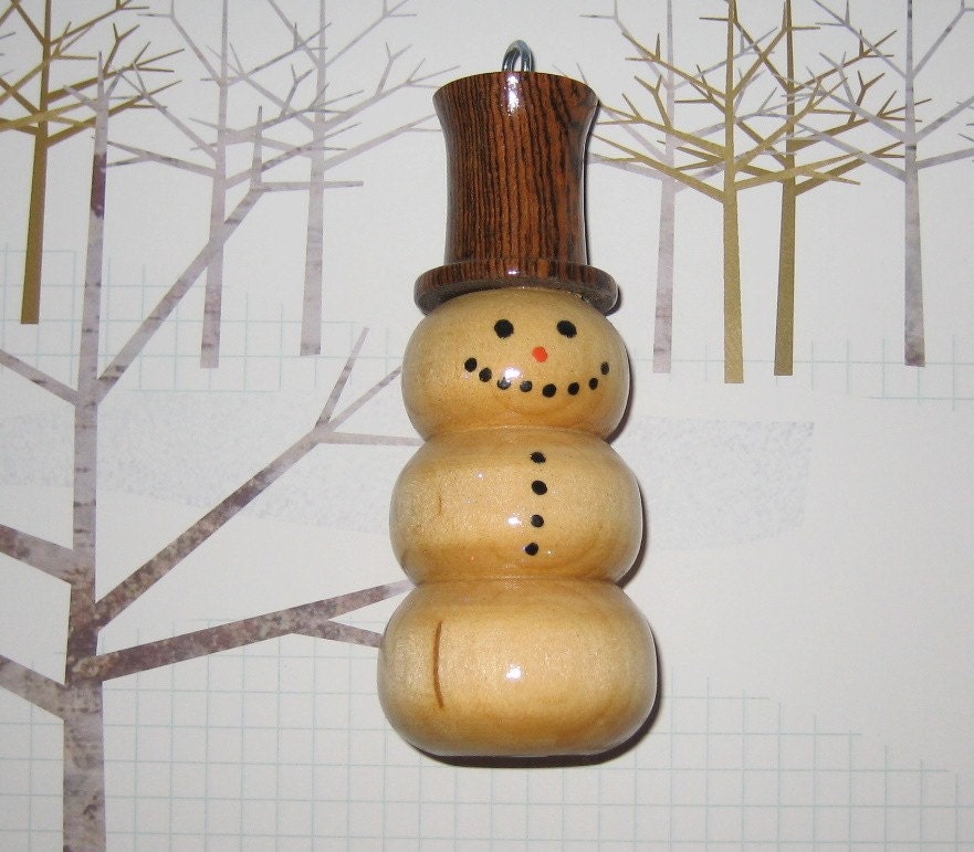 lathe ornaments snowman with hat lathe ornaments snowman with hat