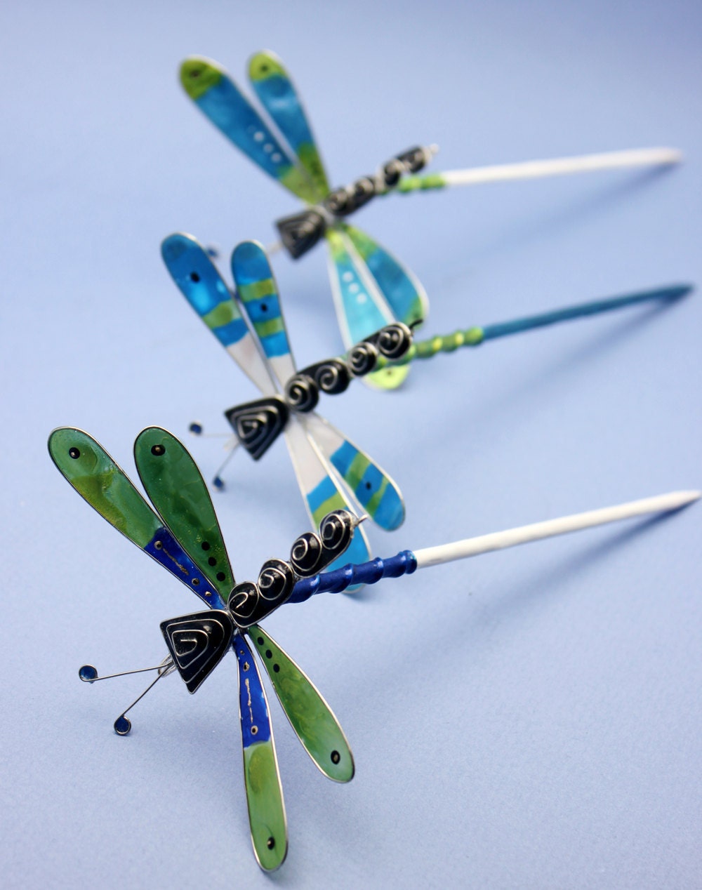 Dragonfly Skewer Set - Personalized - Wedding Cake Topper