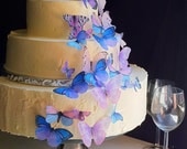 The Original EDIBLE BUTTERFLIES - Assorted Purple - set of 30 - Cake & Cupcake toppers - Food Accessories