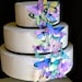 The Original EDIBLE BUTTERFLIES - Assorted Purple and Green set of 30 - Cake & Cupcake toppers - Food Accessories