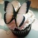 The Original EDIBLE BUTTERFLIES -  Black and Cream - Cake & Cupcake toppers - Food Accessories