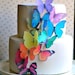 The Original EDIBLE BUTTERFLIES - Large Rainbow Assortment - Cake & Cupcake Toppers - Edible Cake Decorations