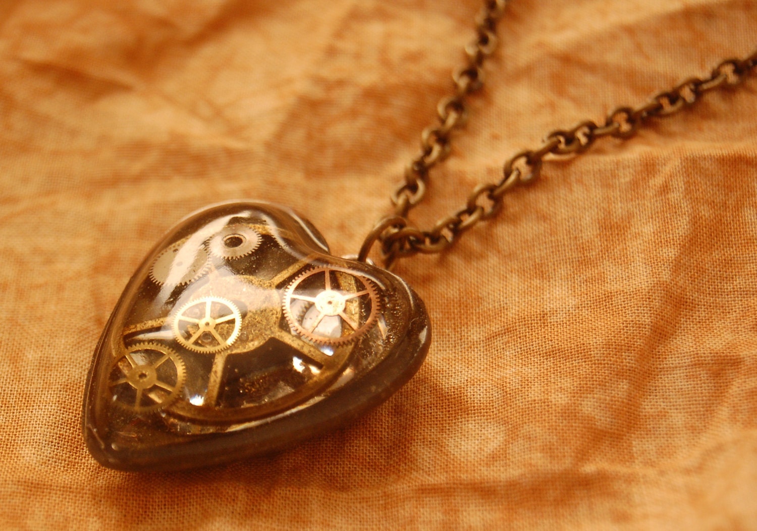 Steam Punk Super Heart with Chain