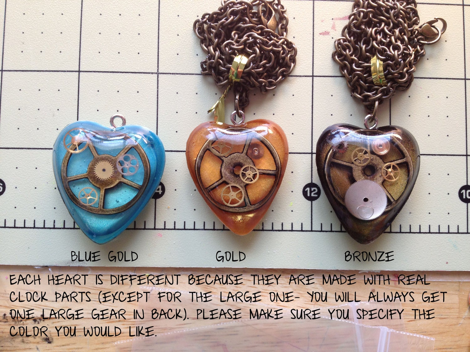 Steam Punk Super Heart with Chain