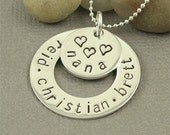 Personalized Nana Necklace Hand Stamped Sterling Silver