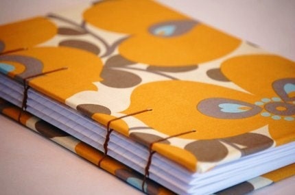 MINI Coptic bound, 'How Green is my Valley' series Journal