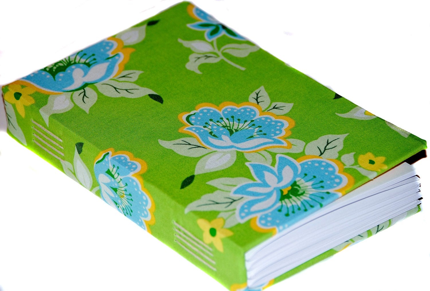 Journal, Fabric Coptic Bound 'How Green is My Valley' series (c)From Sammis2shoes