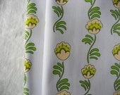 ORGANIC COTTON Pink Floral Stripes Fabric Fat Quarter