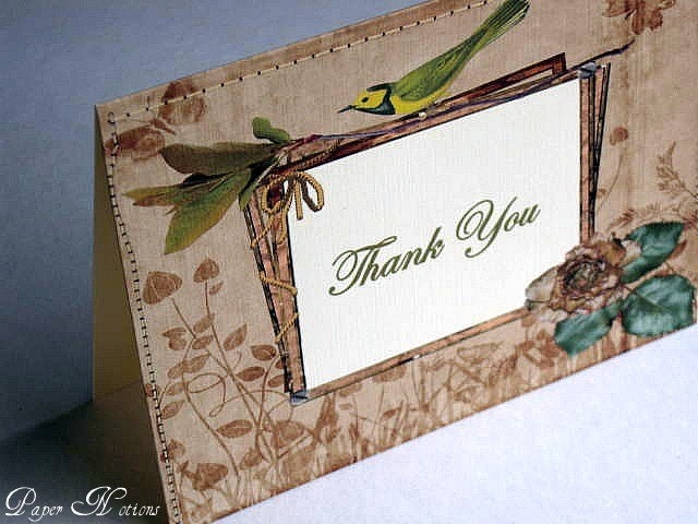 Vintage Bird Thank You Cards Set of 10