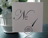 Antique Style Wedding Table Numbers-- Victorian Collection--Colors can be changed