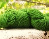 Wool yarn bright green Peace Fleece worsted weight knitting Shaba Green