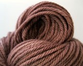 Wool yarn - hand dyed wool, worsted knitting yarn, superwash, merino, brown