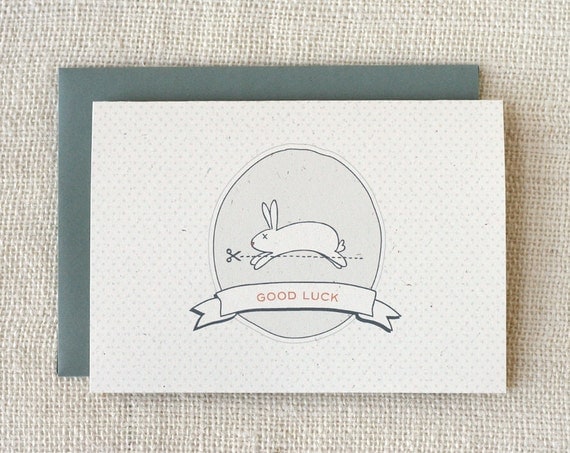Good Luck Card - Rabbit Feet