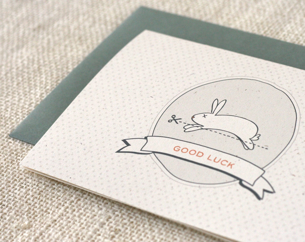 Good Luck Card - Rabbit Feet