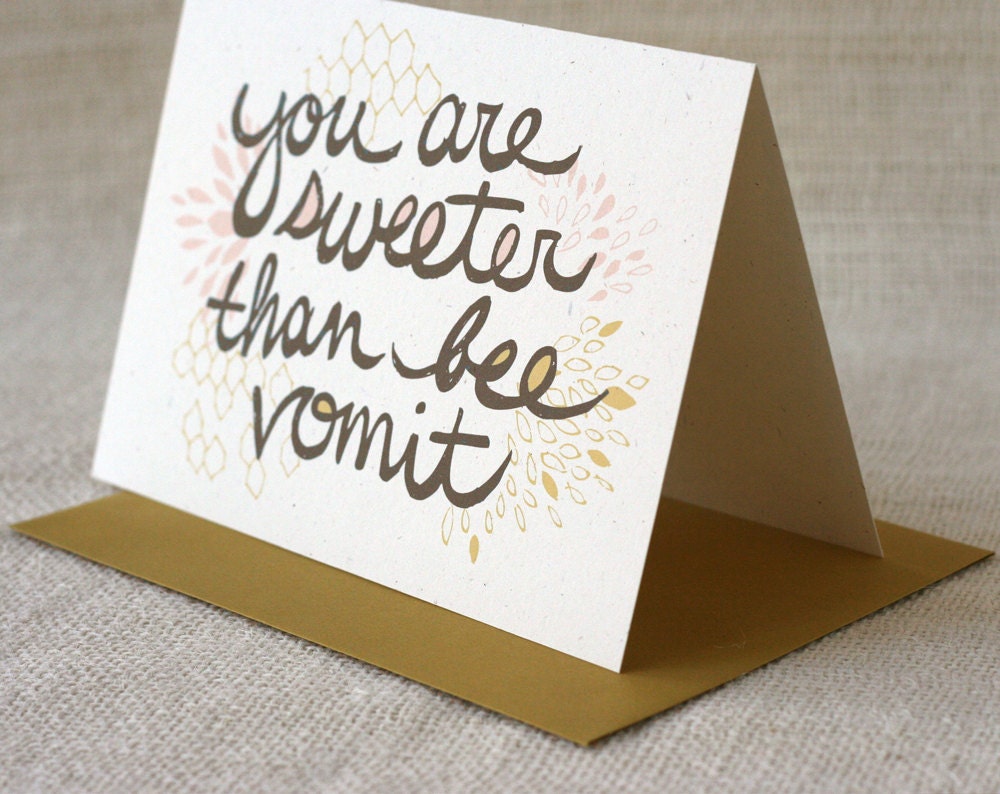 Love / Anniversary Card - Bee Vomit