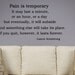Pain is Temporary  Motivational Vinyl Wall Art Word Lettering Decal Sports Quotes Lance Armstrong