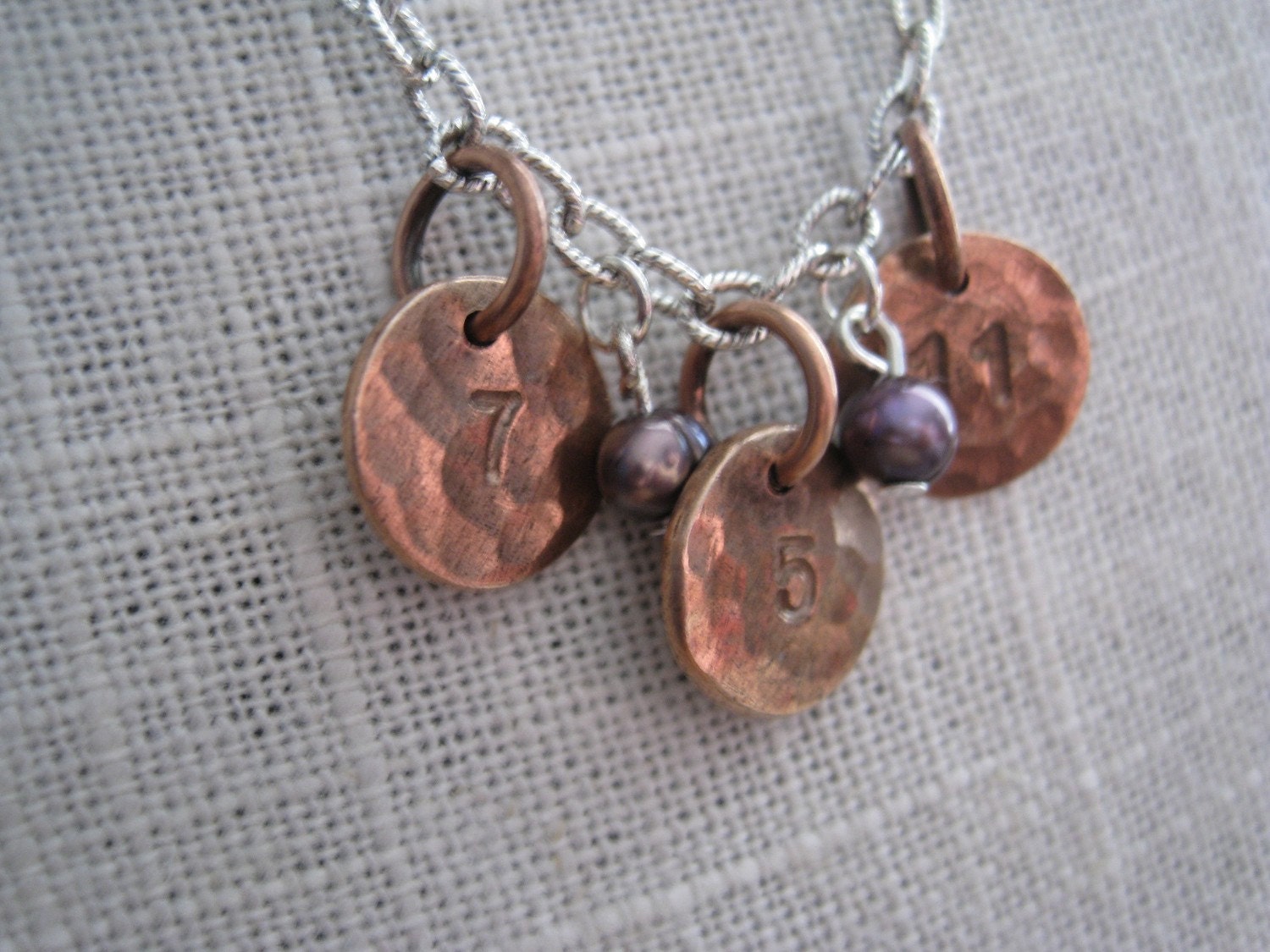 Date To Remember Me By Copper Custom Necklace Silver Gold