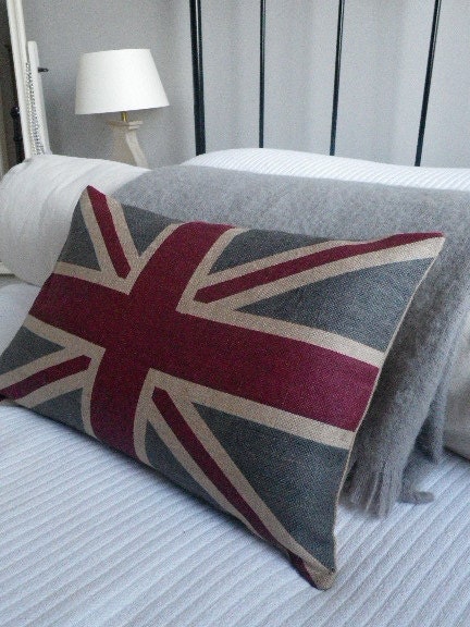 hand printed New  rustic union jack  flag cover