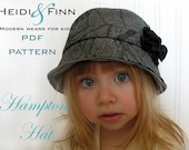 Hampton Hat pattern and tutorial 12M-5T easy sew PDF pattern