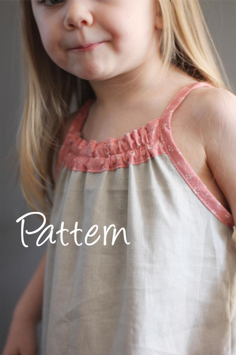 Smock Top Dress pattern and tutorial PDF 12m-6t easy sew summer dress tunic