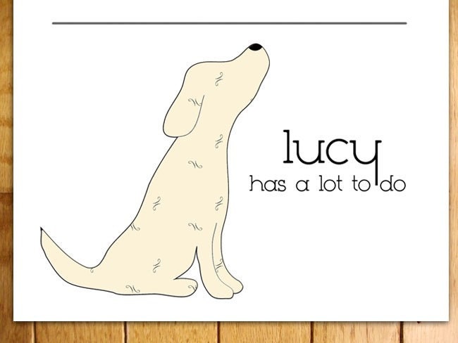 Yellow Lab Personalized Notepads -- To Dog List Custom Breed