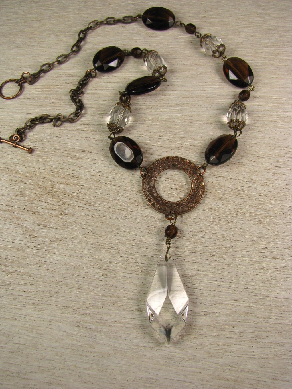 Single Strand Necklace with Prism  "Alexandra" - Featured in Jewelry Affaire Magazine