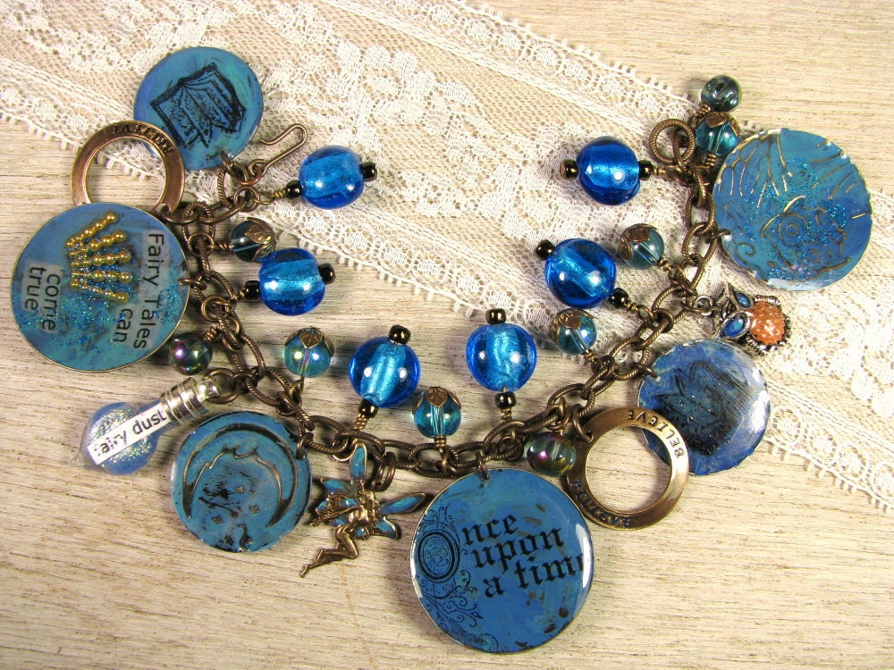 Fairy Tale Theme Charm Bracelet  - "Once Upon A Time"