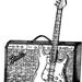 Fender Guitar and Amp Rock N Roll American Apparel Baby Onesie in Grass Green