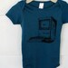 Old School IMac Computer Design on Galaxy Blue American Apparel Baby Onesie Organic