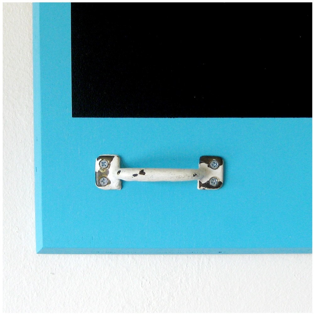 Repurposed Eco-friendly Chalkboard - Turquoise - 23 x 14.5 - ANCHORS AWEIGH