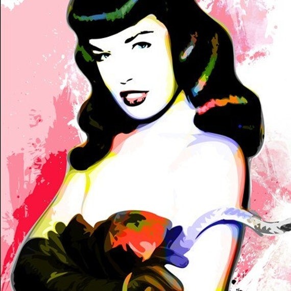 Original   on The Notorious Bettie Page Pin Up Cheesecake Original Pop Art