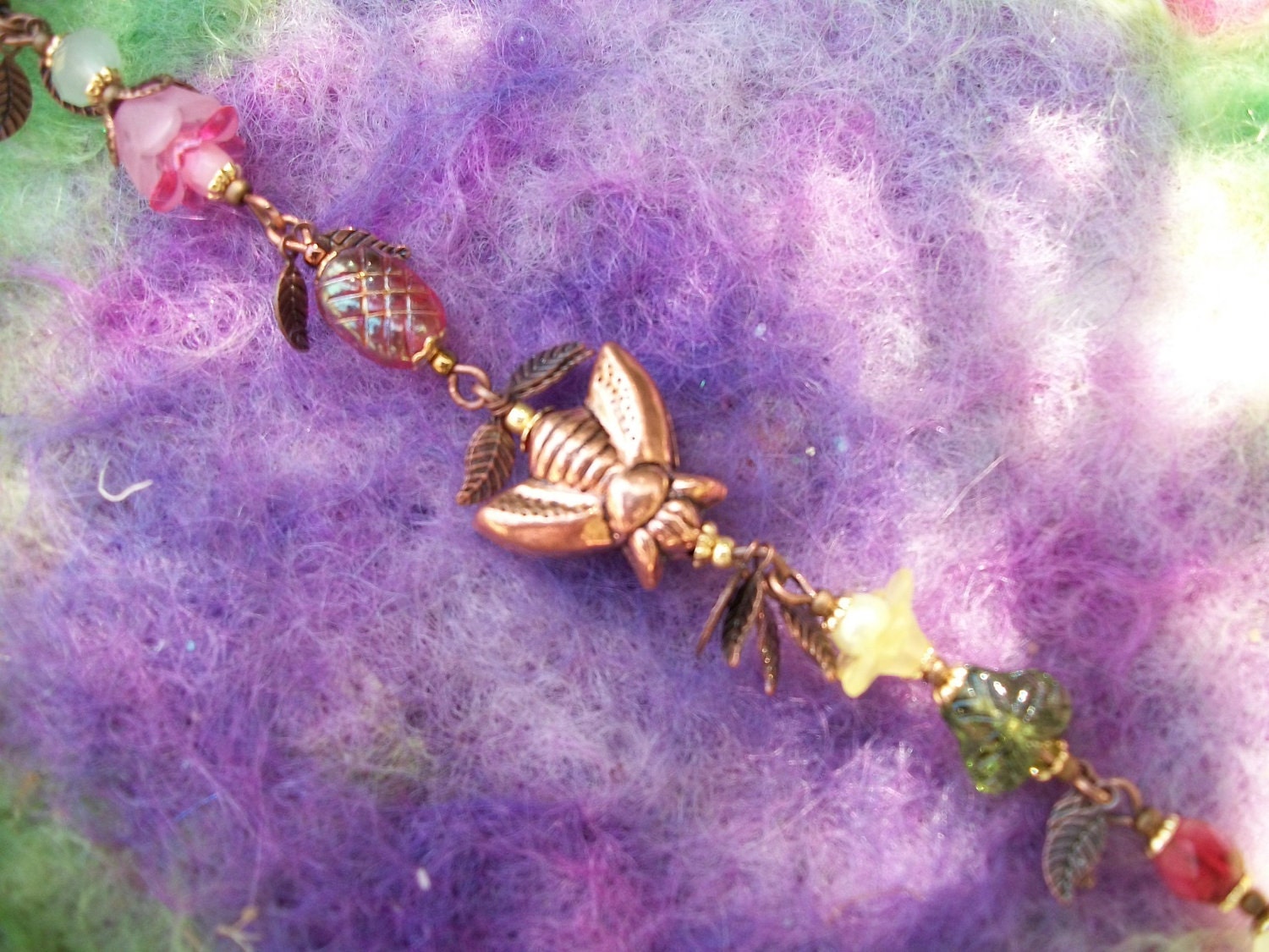 Bracelet Copper Bee Charm