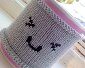 Coffee Mug Cozy - Tea Cup Cozy - Coffee Cozy - Cute Emoticon - Happy