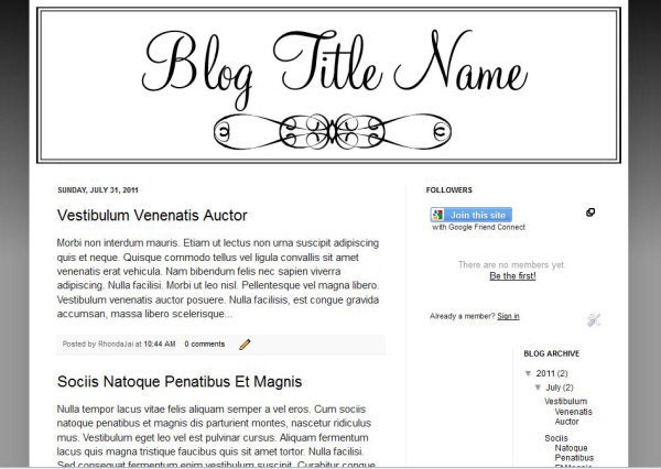 Blogger Header Banner  Design Simple3 Design for Blogger or Wordpress