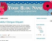 Blogger Banner Design - Floral 9 -  Design for Blogger or Wordpress