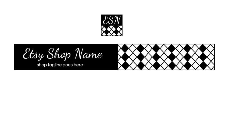 Etsy Banners Avatar Set  - Sophisticated 2 - Etsy Banners - 2 Piece Set