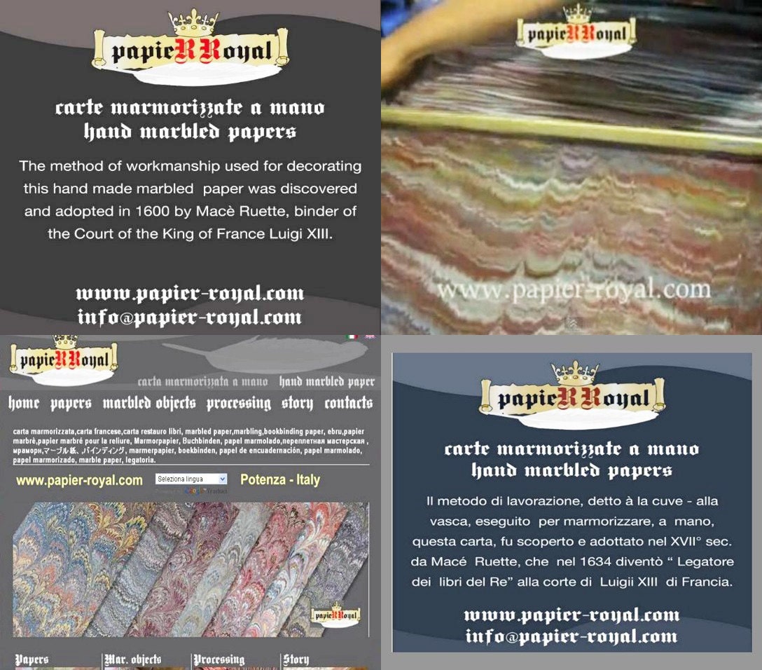 hand marbled paper   Bookbinding cm 50 x 70.  3424