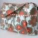 The Monterey Diaper Bag Medium - In Amy Butler Morning Glory and Full Moon Dot with Adjustable Strap and Elastic Pockets