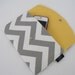 Grey Chevron - With Yellow Lining - Full Size Clutch