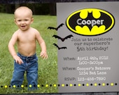 Awesome Batman Birthday Invitation