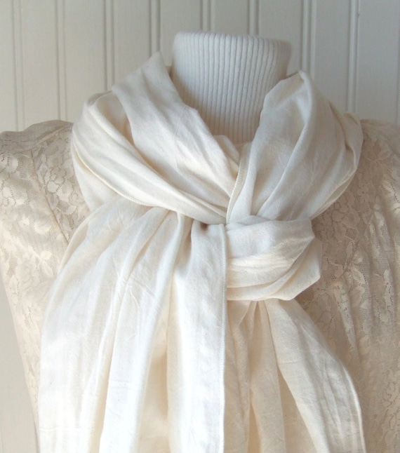 Antique Pearl.....Cotton Gauze Scarf.....New