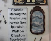 vintage british route sign. special to colchester.