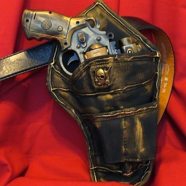 Steampunk gothic Gun Holster BELT PostApocalyptic Zombie Fall out star wars--- DIRECTLY From YEAR  2053