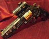 Steampunk cyber gothic gun pistol laser LARP Prof. Von Kreuzenberg gun tool to another dimension