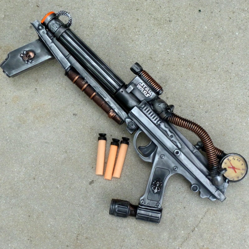 Steampunk STAR WARS TESLA gun Victorian scifi pistol-Shoots soft darts