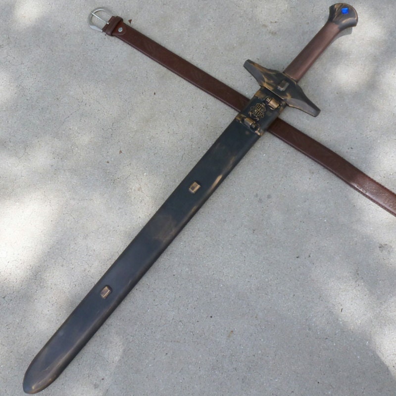 Steampunk gun sword Belt medieval fantasy cosplay anime costume prop gothic 37"