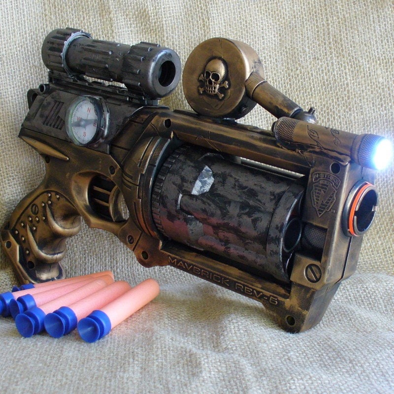 Steampunk Gun Nerf Maverick N-Strike Victorian Gothic