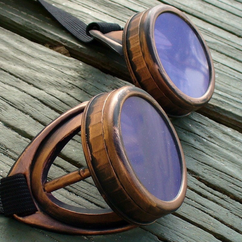 Steampunk Time Travel Crazy Scientist's Oculo-Vision Tool---D copper lila